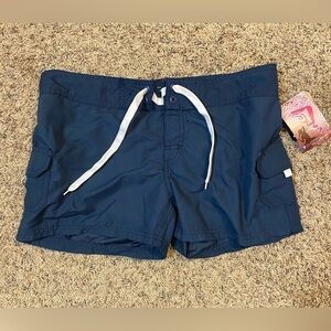 NWT Kanu Surf Women's Breeze Solid Stretch Boardshort Navy Size 6
